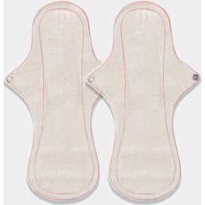 Eco Femme ​wasbaar maandverband Nightpad - XL - ​2​-Pack - 100% Biologisch Katoen - ​Wit​
