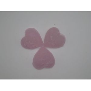 Wax melts hart met roosje 3 stuks Roze lovegeur