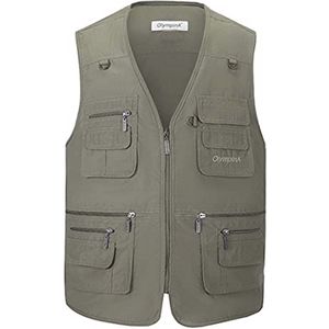 Multifunctionele Lichtgewicht Zomervest voor Heren - Ademend en Sneldrogend Gilet met Meerdere Zakken