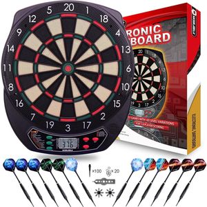 Elektronisch Dartbord Set met Darts - Spelmodi - LED-Display - Geluidsfeedback - Inclusief Adapter