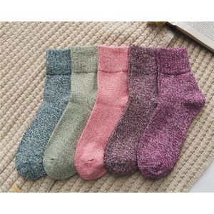 5 Paar Wollen Sokken - Vrouwen - One Size Fits All (Maat 38 t/m 41) - Verschillende Kleuren