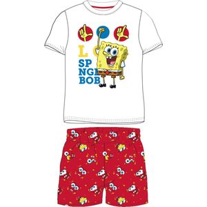 Spongebob shortama / pyjama katoen Rood Maat 110