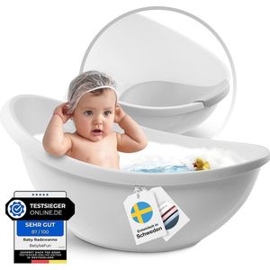 Babybadkuip met inzetstuk voor pasgeborenen [testwinnaar] antislip babybad voor baby's en peuters [0-12 maanden] babykuip voor douche badkuip wit | kleur kiezen ..