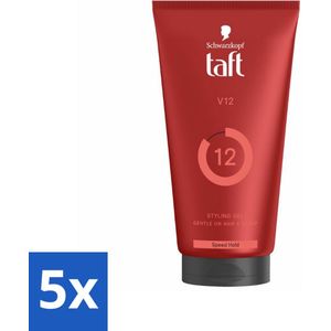 5 x Taft - V12 - Styling Gel - Turbo fixatie - 150 ml - Haartypen - Styling Gel - Turbo Fixatie - Snel Drogen - Krachtige Hold
