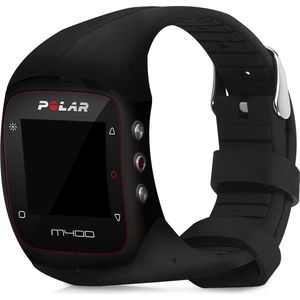 kwmobile horlogeband geschikt voor Polar M400 / M430 - Siliconen armband voor fitnesstracker in zwart
