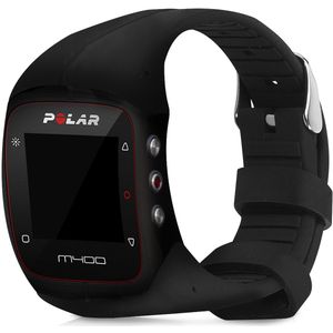 kwmobile horlogeband geschikt voor Polar M400 / M430 - Siliconen armband voor fitnesstracker in zwart