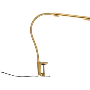 QAZQA lionard - Moderne Dimbare LED Tafellamp met Dimmer - 1 lichts - H 45.5 cm - Goud/messing - Woonkamer | Slaapkamer | Keuken