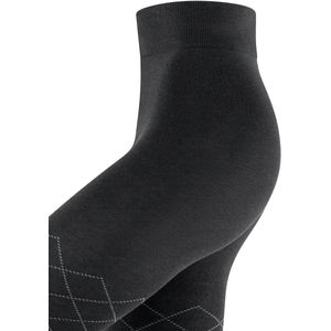 Damen - Argyle Affair - Gedessineerd Katoen Panty - Anthraciet - Maat 3081