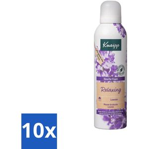 10 x Kneipp - Douche schuim - Relaxing - Lavendel - 200 ml - Douche Foam - Ontspanning - Lavendel - Rust - Schuim