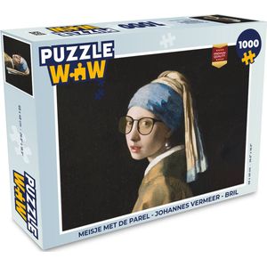 Puzzel Meisje met de parel - Johannes Vermeer - Bril - Legpuzzel - Puzzel 1000 stukjes volwassenen