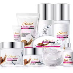 BeautyFitXL® - Slakken Serum - 6-delig - Cleanser - Lotion - Eye Cream - Toner - Serum - Gezicht Cream - Snail Mucin - Slakkengel - Slakkencreme - Korean Skincare - Acneverzorging - - Slakkenslijmgel - Slakkengel - Sinterklaas - Black Friday 2024