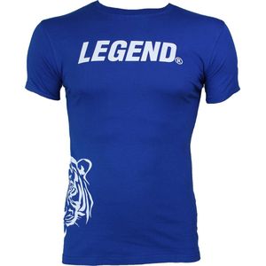 t-shirt blauw Slimfit Legend Panter  104