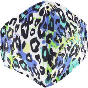 Zac's Alter Ego - Blue Leopard Masker - Mondkapje - Blauw