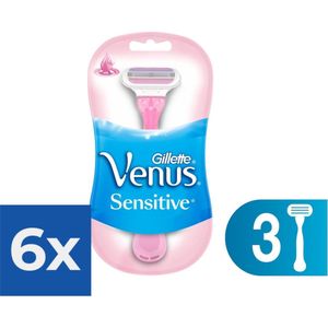 Venus Sensitive 3 stuks wegwerpmesjes - Voordeelverpakking 6 stuks