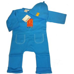 NIJNTJE - boxpakje met mutsje - 62/68 - blauw