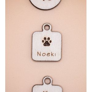 Houten Dieren Tag, Gepersonaliseerde hondenpenning, gepersonaliseerde kattenpenning, Custom Pet Naam Tag, Puppy/ honden penningen/ naam tag voor hond/ naam tag voor kat Id Tag/ kat penning/ kat naam tag/ vierkante penning