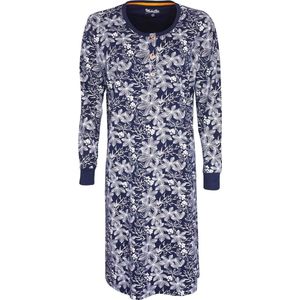 Medaillon Dames Nachthemd - Blauw - Maat S