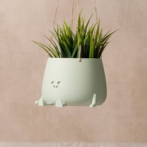 Duurzame Hangende Plantenpot - Pastel groen - Binnenmaat 10,5 cm - Cadeautip