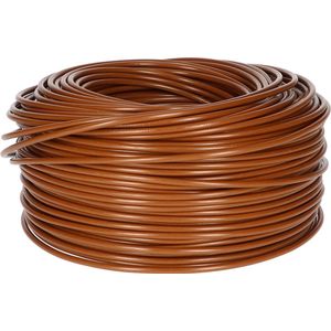 Top Cable H07V2-K - Installatiedraad - Montagedraad - 6mm2 - Bruin - 100 meter