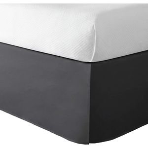 Home Katoen Blend Bed Rok Stof Ruffle Klassieke Op Maat Styling 14 ""Drop Full Grijs - Luxe Beddengoed