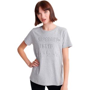Superdry - Tokyo Stars - T-shirt - Grijs - Korte Mouwen