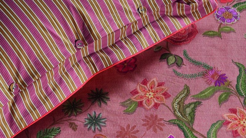 Pip Studio - Coco Flower - Dekbedovertrek - Koraal - 200x200/220 cm