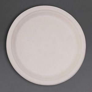 Fiesta Green Composteerbare Bagasse Borden Rond Ongekleurd (50 Stuks) - Fiesta Green FC545