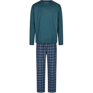 Phil & Co - Lange Heren Pyjama Set - Groen - Flanellen Pyjamabroek