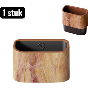 1 stuk - Prullenbak - Mini-prullenbak - Mini Bureau Prullenbak - Vierkante Mini Prullenbak - Dubbelloops ontwerp - geen deksel - geschikt voor bureaus, kantoren en slaapkamers - Bruin