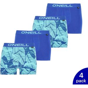 4-Pack O'Neill Heren Palm Boxershorts Palm 900872 - Blauw - Maat S