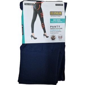 Ruinur Dames Thermo Legging - Shaping Legging - Naadloos - Thermo Broek - 380-Den Panty - Maat M/ L/XL (38-42) - Blauw