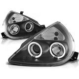 Koplampen dual halo rims FORD KA 11 96-08 ANGEL EYES ZWART