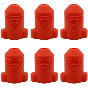 6 stuks siliconen hoesjes voor hotend verwarmingsblok, hittebestendig en duurzaam, geschikt voor Creality K1 en K1 MAX extruders voor optimale temperatuurcontrole