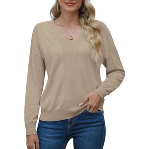 V-hals truien voor dames lange mouwen - Casual sweatshirts voor herfst en winter