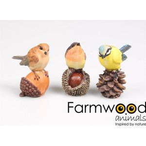 Farmwood Animals Tuinbeeld Vogel op noot 5x3x6 cm (1 stuk) assorti