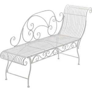 Bankje - Tuinbank - Design - Metaal - Wit - 156x46x78 cm