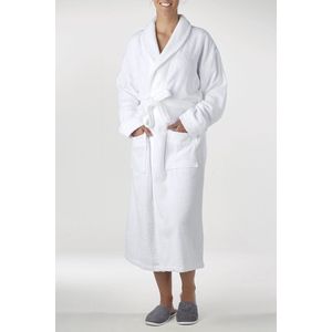 Bamboe sauna badjas - ochtendjas - wit - dames - heren - unisex - XXL