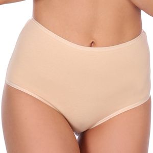 FUNNY DAY Dames Slip WIKTORIA – 2-Pack – Beige – Maat M – Regular Waist Basic Slip – Comfortabel Katoen