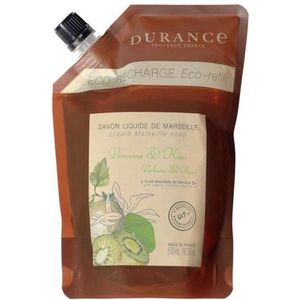 Durance - Navulling Vloeibare Marseille zeep - Verbena & Kiwi - Citroen en Kiwi - 500 ml