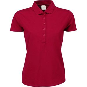 Tee Jays Dames/dames Luxe Stretch Poloshirt met korte mouwen (Diep rood)