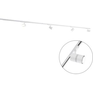 QAZQA ruler - Moderne LED Plafondlamp - 4 lichts - L 450 cm - Wit - Woonkamer | Slaapkamer | Keuken