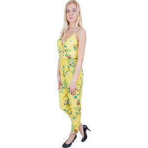 John Zack - Gele Jumpsuit met Bloemenprint