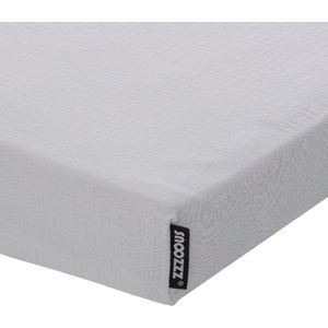 Snoozzz Hoeslaken Wieg - 40x80cm - 100% Hydrofiel Katoen - Grijs