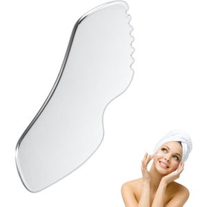Allecto Plus - Roestvrijstalen Gua Sha Gezichtstool voor Acupressuur en Ontspanning