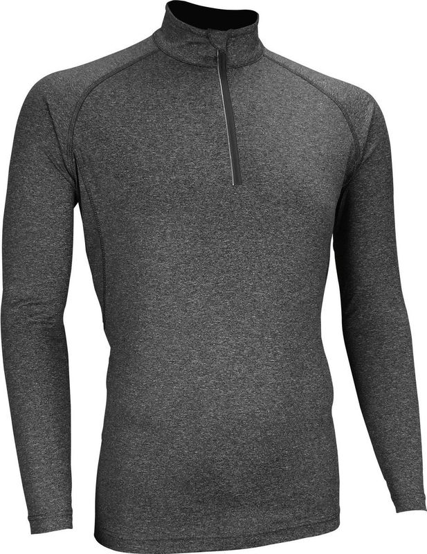 Avento - Sportshirt Lange Mouw - Antraciet mêlee - Heren