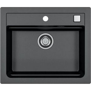 Inbouwspoelbak - Graniet - Zwart - 1 bak - 59 x 50 cm - ATROX - STRADOUR