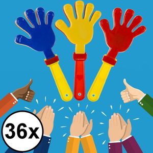 Decopatent 36 STUKS Klaphandjes - Uitdeelcadeaus - Traktatie Uitdeelcadeautjes voor kinderen - Grabbelton - School - Kinderfeestje - Klein Speelgoed Trakteren - Grabbelton Traktaties Cadeautjes