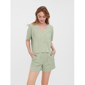 Vero Moda Jesmilo 2/4 Overhemd Met Korte Mouwen Beige XS Vrouw