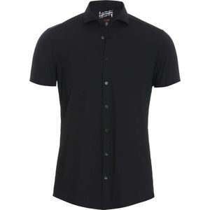 Pure - Short Sleeve The Functional Shirt Donkerblauw - Heren - Maat 42 - Modern-fit