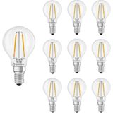 Ledvance - LED Filament Kogellamp E14 - 1.8W - 250lm - 2700K - Ø45mm - 10 stuks